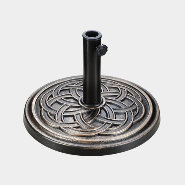 lawn (5) Simple Deluxe 17.72" 24.2 lbs Market Heavy Duty Umbrella Round Stand Base for Patio - Image 1